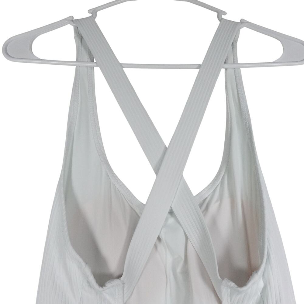 NWT New Andie Womens Tulum One Piece Swimsuit Size Large White Ribbed Swim 2992 - Picture 6 of 7